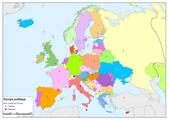  Document: Carte muette : Europe politique