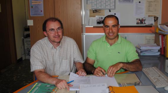 Raphaël Mincke, sous-directeur, et Aomar Boultouak, responsable « qualité » : deux maillons essentiels de l’accueil des nouveaux.