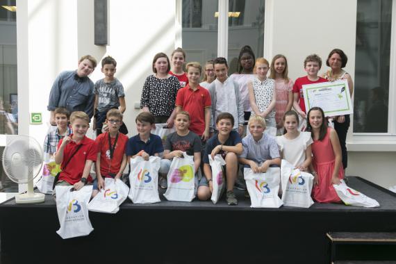 La 5e-6e primaire de Sylviane France (École fondamentale de la Providence, à Champion), a remporté l’un des 1er prix du concours 2017‑2018.