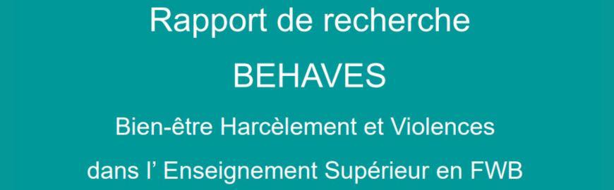 Couverture du rapport de l'étude BEHAVES